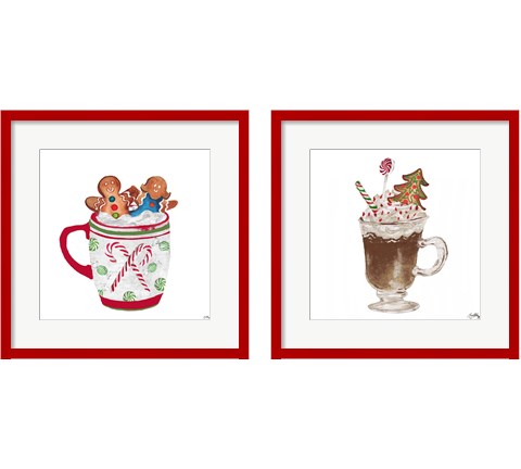 Gingerbread and a Mug Full of Cocoa 2 Piece Framed Art Print Set by Elizabeth Medley