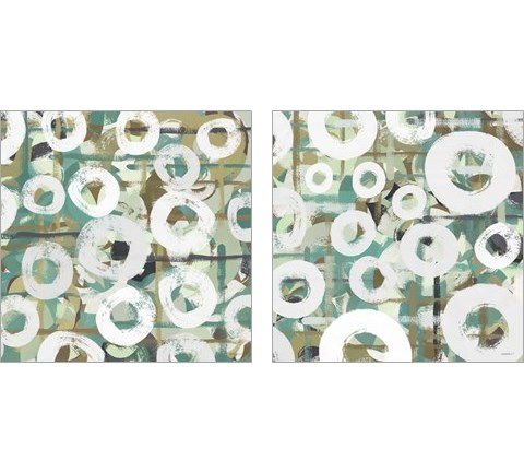 White Spheres 2 Piece Art Print Set by Dan Meneely