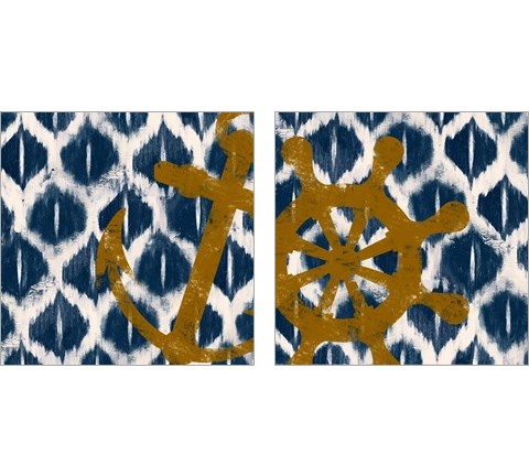 Nautical Ikat 2 Piece Art Print Set by Patricia Pinto