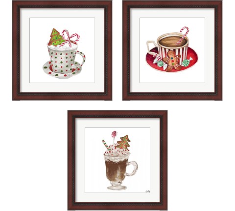 Gingerbread and a Mug Full of Cocoa 3 Piece Framed Art Print Set by Elizabeth Medley