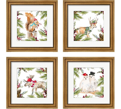 Holiday Animal 4 Piece Framed Art Print Set by Lanie Loreth