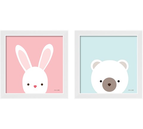 Cuddly Animal 2 Piece Framed Art Print Set by Ann Kelle