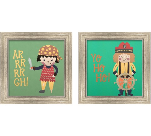 Ahoy Matey 2 Piece Framed Art Print Set by Noonday Design