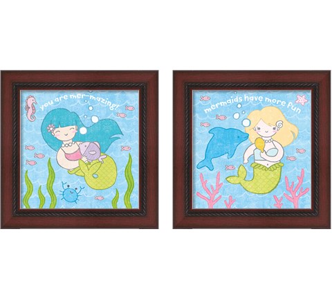 Magical Mermaid 2 Piece Framed Art Print Set by Moira Hershey