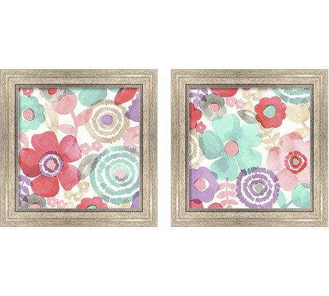 Ocean Shores Floral 2 Piece Framed Art Print Set by Diane Kappa