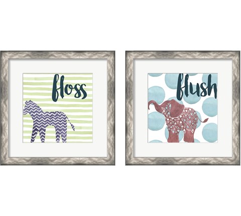 Jungle Bath 2 Piece Framed Art Print Set by Grace Popp