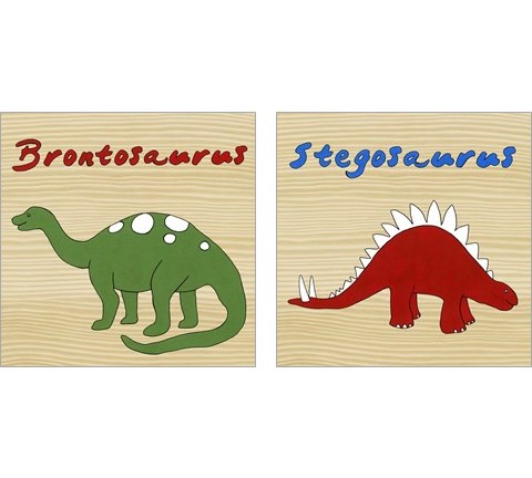 Dino 2 Piece Art Print Set by Megan Meagher