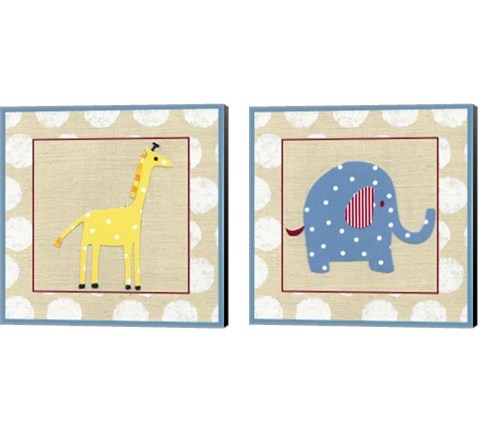 Katherine's Animals 2 Piece Canvas Print Set by Chariklia Zarris