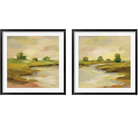 Chartreuse Fields 2 Piece Framed Art Print Set by Silvia Vassileva