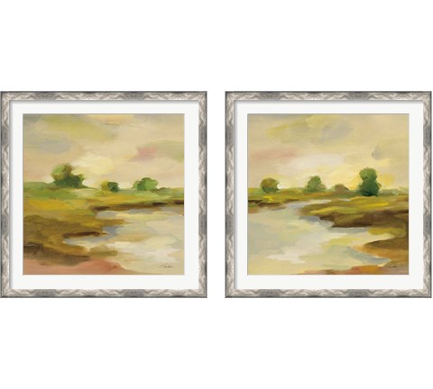 Chartreuse Fields 2 Piece Framed Art Print Set by Silvia Vassileva