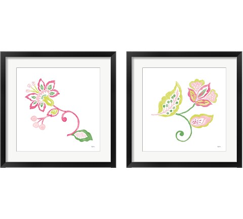 Everyday Chinoiserie Flower 2 Piece Framed Art Print Set by Mary Urban