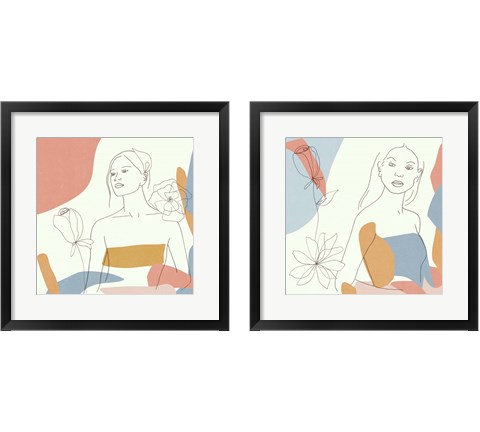 Floral Fantasies 2 Piece Framed Art Print Set by Melissa Wang