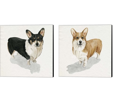 Pup for the Queen 2 Piece Canvas Print Set by Grace Popp