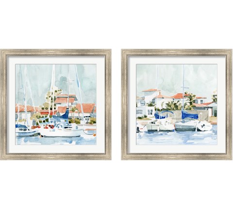 Beach Town Summer 2 Piece Framed Art Print Set by Emma Caroline