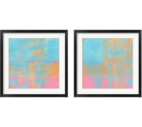 Day Glow Pastel 2 Piece Framed Art Print Set by Carol Young