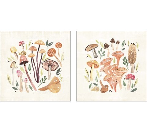 Fungi Field Trip 2 Piece Art Print Set by Annie Warren