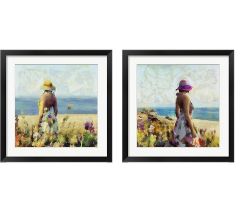 Morning Meadow Stroll 2 Piece Framed Art Print Set by Alonzo Saunders