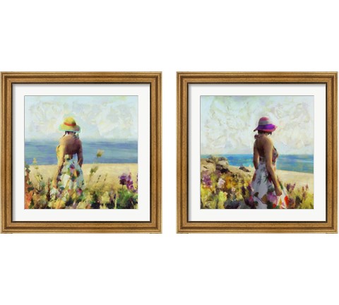 Morning Meadow Stroll 2 Piece Framed Art Print Set by Alonzo Saunders