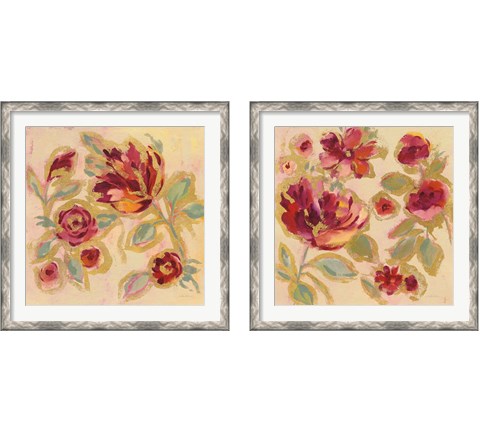 Gilded Loose Floral 2 Piece Framed Art Print Set by Silvia Vassileva