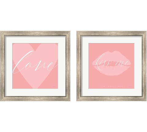 Love & Kiss Me 2 Piece Framed Art Print Set by Mercedes Lopez Charro