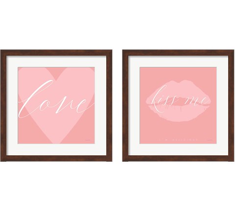 Love & Kiss Me 2 Piece Framed Art Print Set by Mercedes Lopez Charro