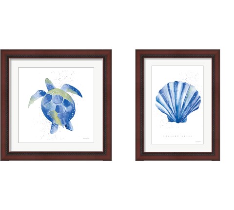 Blue Underwater 2 Piece Framed Art Print Set by Mercedes Lopez Charro