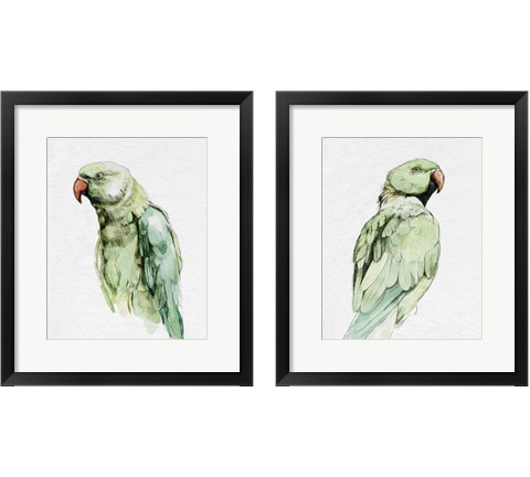 Bright Parrot Portrait 2 Piece Framed Art Print Set by Emma Caroline