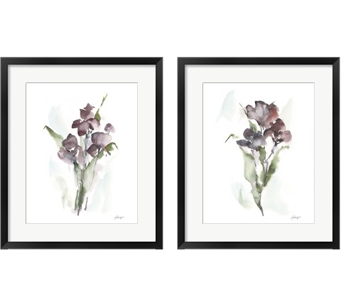 Plum Bouquet 2 Piece Framed Art Print Set by Ethan Harper