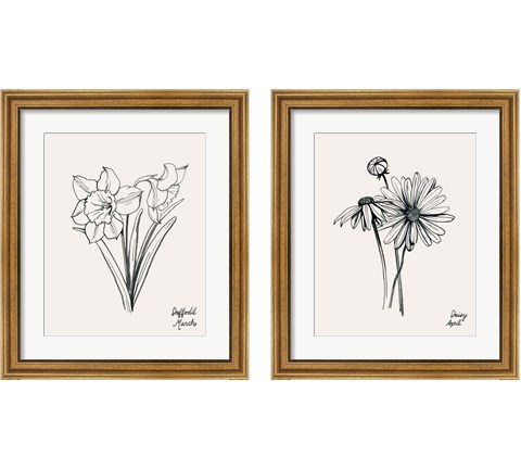 Annual Flowers 2 Piece Framed Art Print Set by Grace Popp