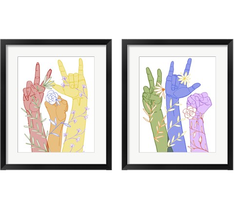 Love Each Other 2 Piece Framed Art Print Set by Grace Popp