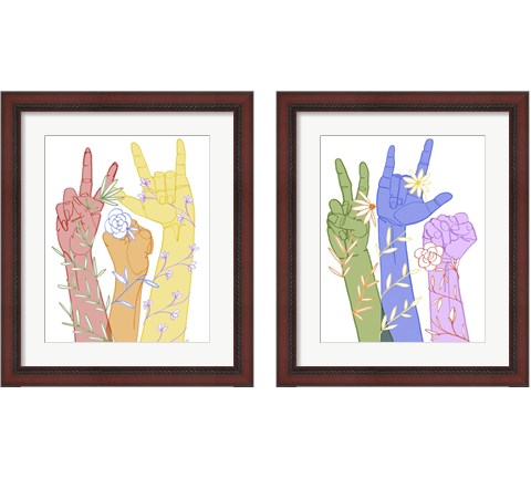 Love Each Other 2 Piece Framed Art Print Set by Grace Popp