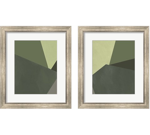 Sage Prism 2 Piece Framed Art Print Set by Jacob Green