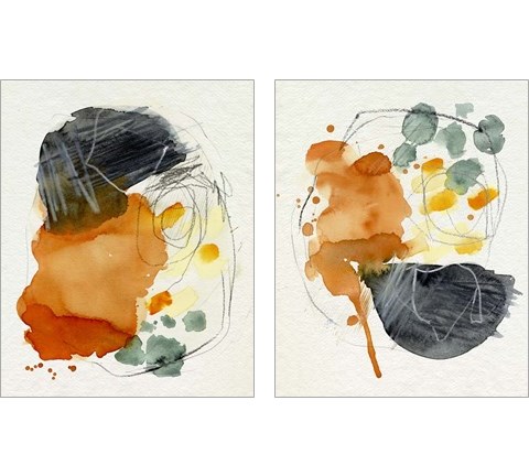 Splat  2 Piece Art Print Set by Jennifer Parker