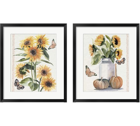 Autumn Sunflowers 2 Piece Framed Art Print Set by Jennifer Parker