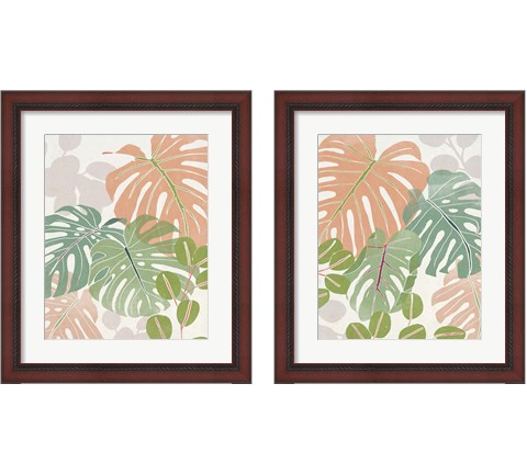 Sherbet Tropical 2 Piece Framed Art Print Set by June Erica Vess