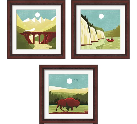 Great Outdoors 3 Piece Framed Art Print Set by Omar Escalante