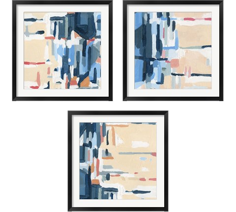 Summer Abstraction 3 Piece Framed Art Print Set by Emma Caroline