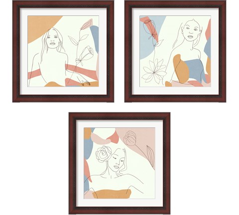 Floral Fantasies 3 Piece Framed Art Print Set by Melissa Wang