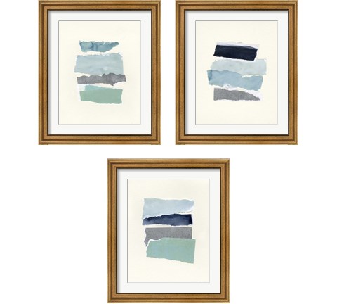 Seaside Color Study 3 Piece Framed Art Print Set by Emma Caroline