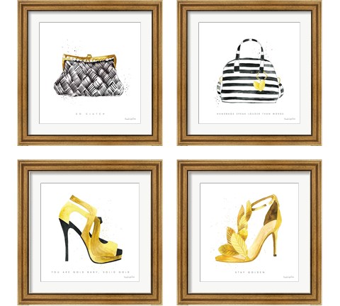 Glitz and Glam 4 Piece Framed Art Print Set by Mercedes Lopez Charro