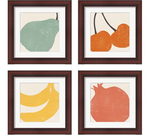 Graphic Fruit  4 Piece Framed Art Print Set by Moira Hershey