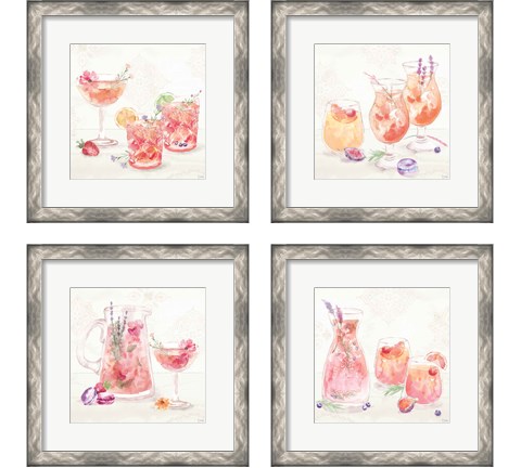 Classy Cocktails 4 Piece Framed Art Print Set by Dina June