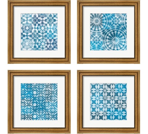 Blue My Mind 4 Piece Framed Art Print Set by Alonzo Saunders