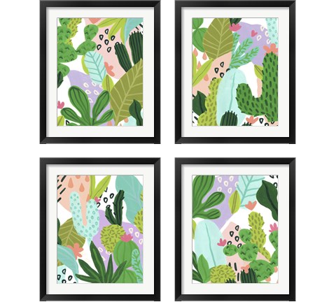 Party Plants 4 Piece Framed Art Print Set by June Erica Vess