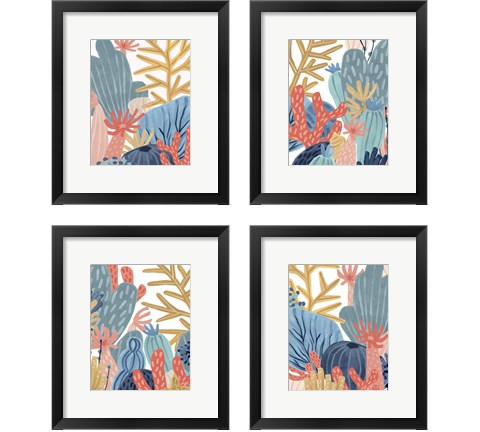 Paper Reef 4 Piece Framed Art Print Set by June Erica Vess