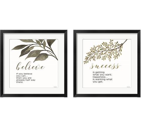 Inspirational Botanical 2 Piece Framed Art Print Set by Cindy Jacobs