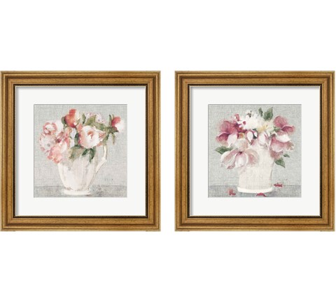 Cottage Bouquet 2 Piece Framed Art Print Set by Cheri Blum