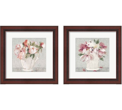 Cottage Bouquet 2 Piece Framed Art Print Set by Cheri Blum