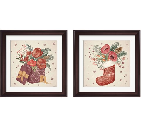 Winter Blooms 2 Piece Framed Art Print Set by Janelle Penner