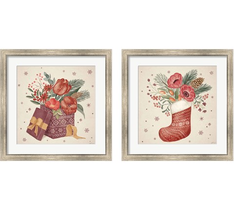 Winter Blooms 2 Piece Framed Art Print Set by Janelle Penner